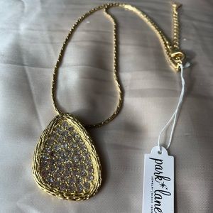 Abstract designed gold necklace